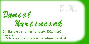 daniel martincsek business card